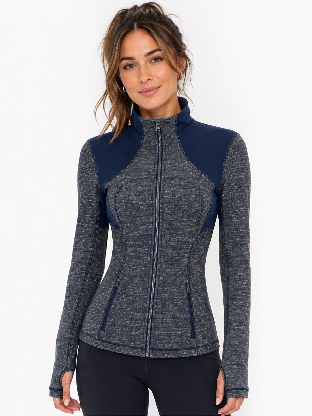lululemon athletica Navy and Gray Full-Zip Utility Jacket XS/S